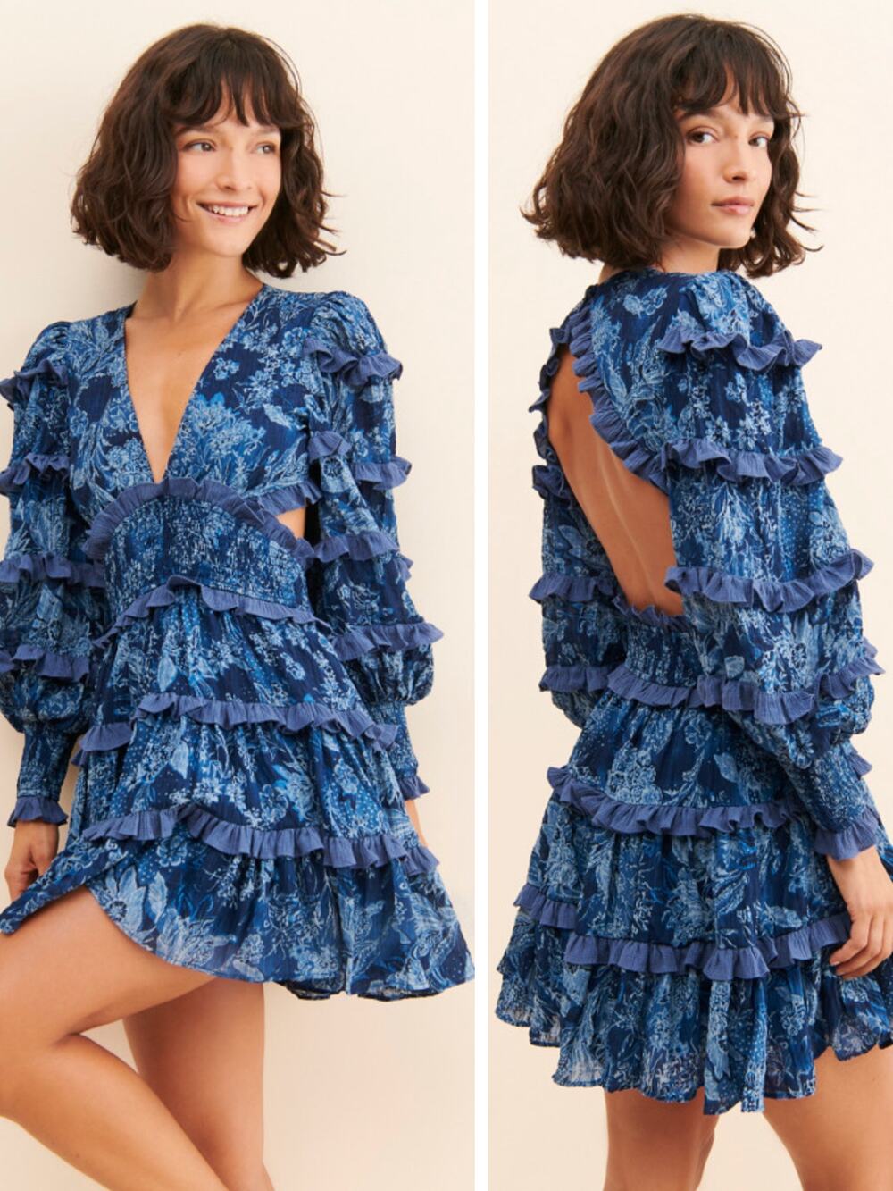 ELLIATT Alvernia Mini Dress in Blue Size Small